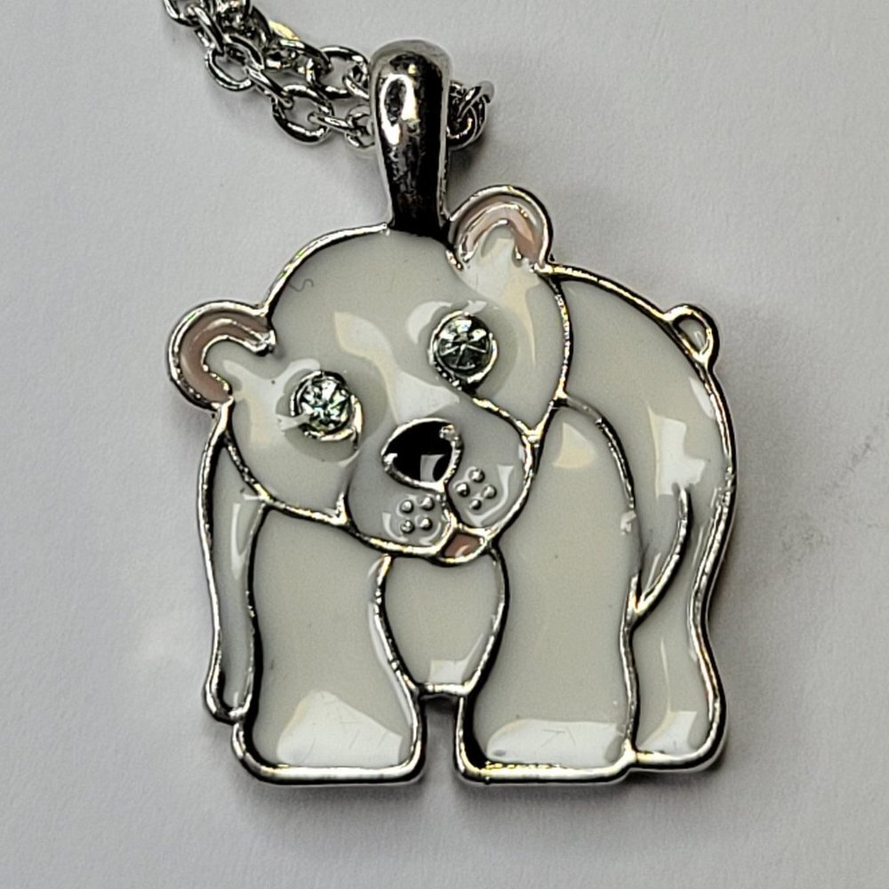 Polar Bear Pendant Necklace in Polar Bear Theme Box